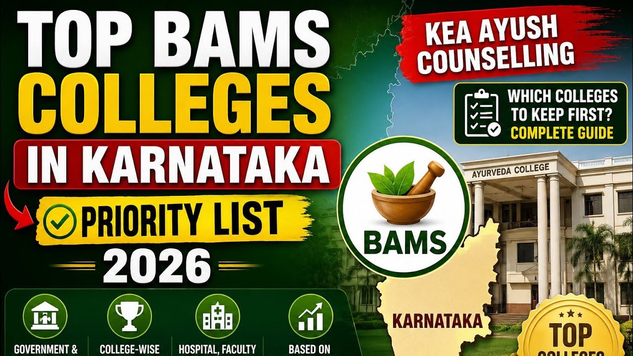 Priority list for top bams collage in Karnataka @1millionmedico thanks for video