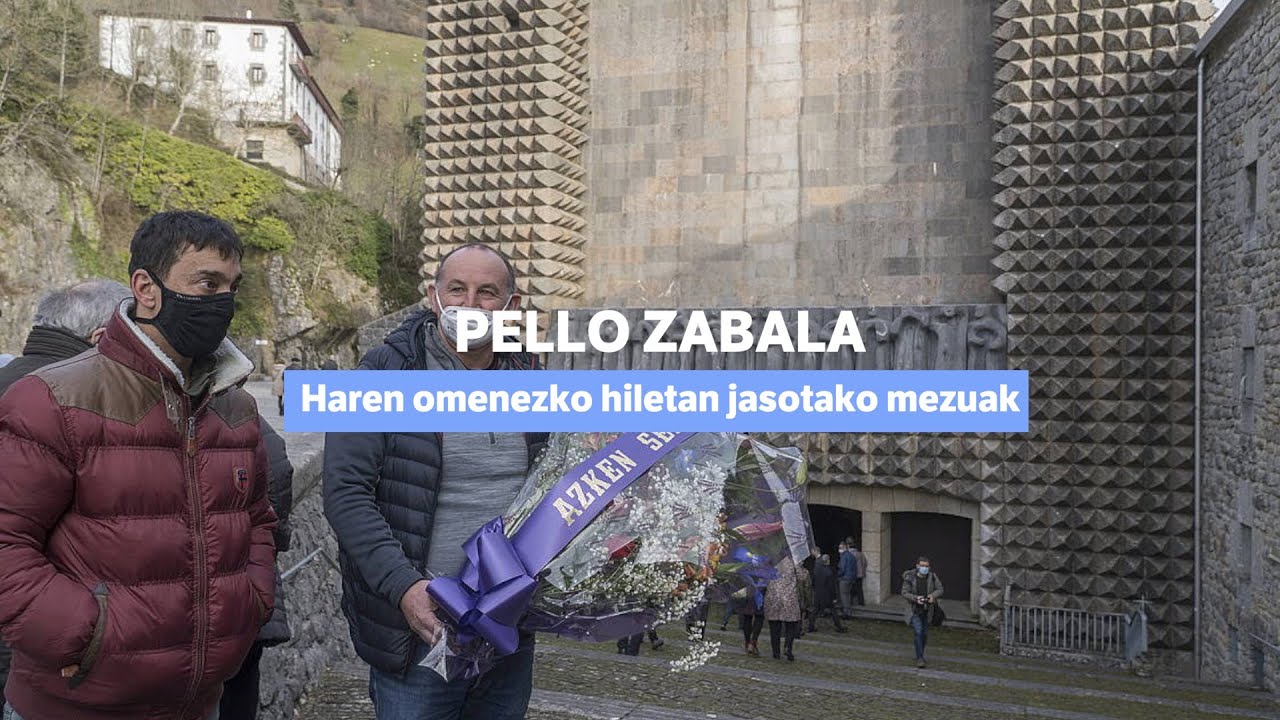 Pello Zabalari azken agurra Arantzazun