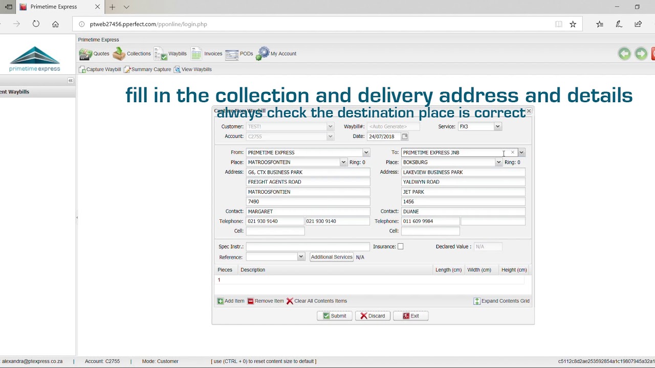 How to Create a Waybill
