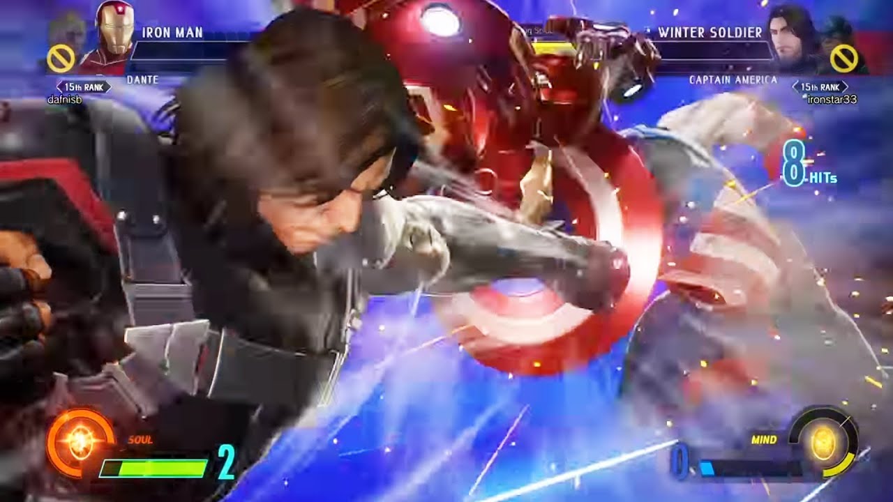 Marvel Vs Capcom Infinite Online Ranked Battles: Captain America and Winter Soldier