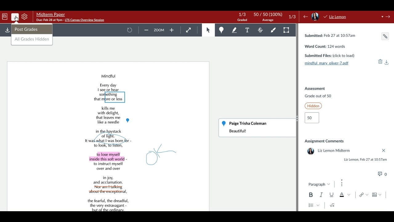 Canvas Speedgrader