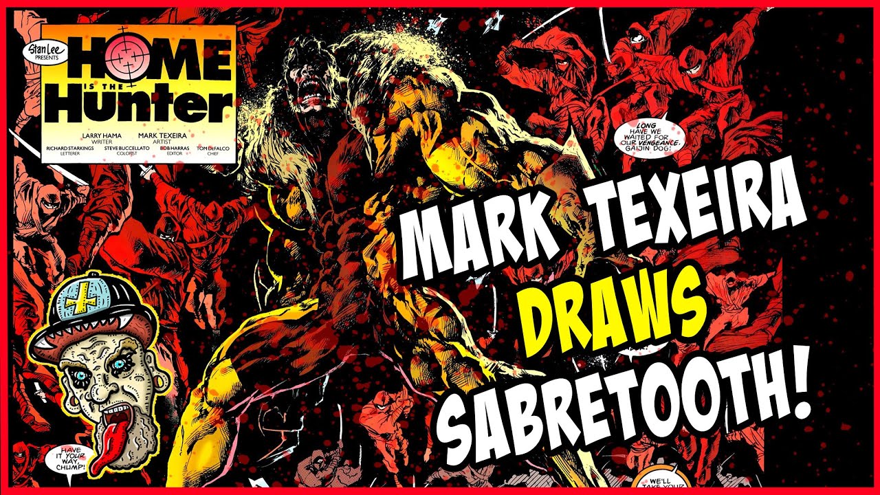 Mark Texeira Draws Sabretooth!