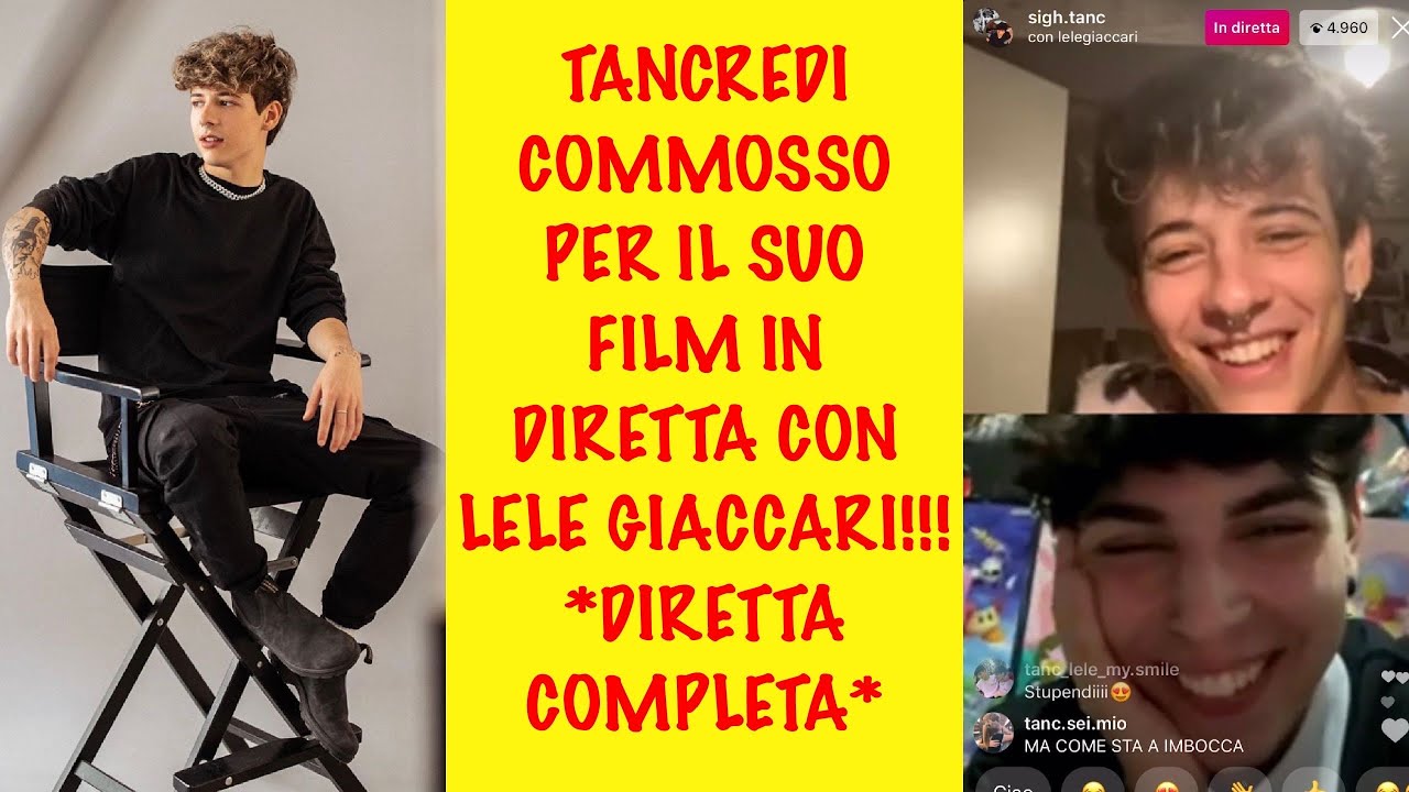 TANCREDI COMMOSSO PER IL SUO FILM IN DIRETTA CON LELE GIACCARI!!!  *DIRETTA COMPLETA*
