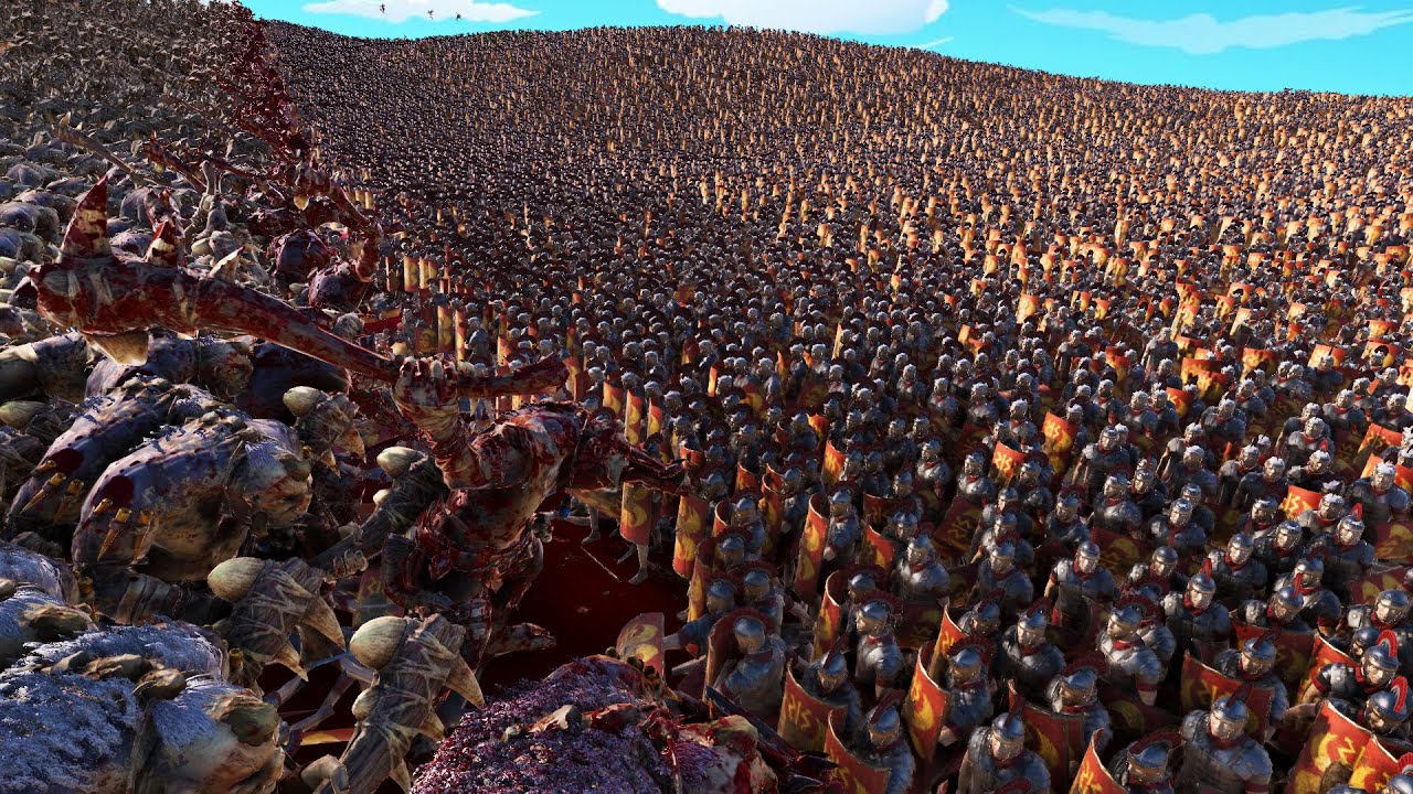 Entire ROMAN ARMY vs 100,000 GIANT TROLLS! - Ultimate Epic Battle Simulator 2 UEBS 2