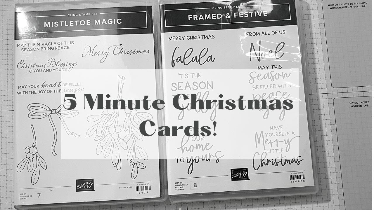 5 Minute Christmas Cards using Mistletoe Magic and Framed Festive Stamp Set by Stampin' Up!
