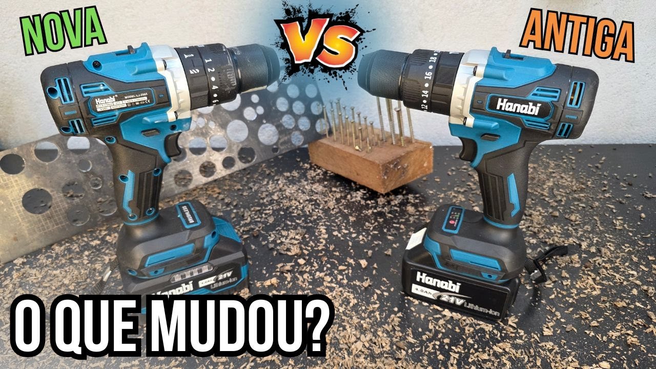 Furadeira Hanabi 13mm NOVA vs ANTIGA! O que mudou? Teste completo na prática! | F21-BCE