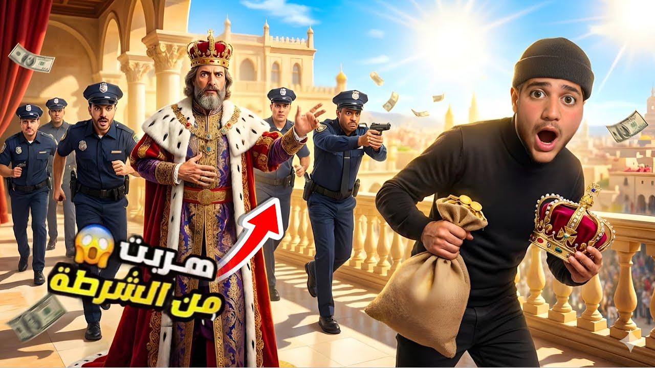 سرقت الملك وصرت مطلوب 😨🚨 الشرطة هاجموني والنهاية صادمة! 