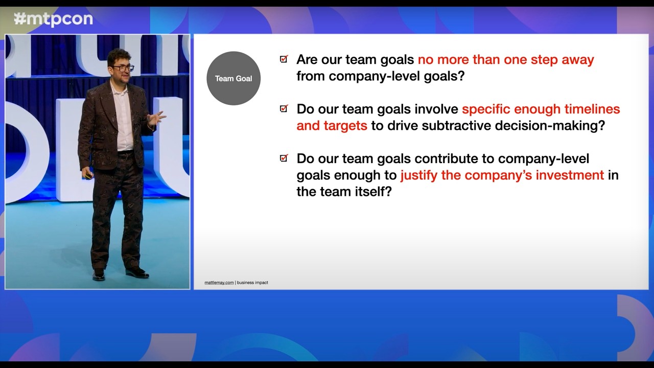 How every product team can drive business impact - Matt LeMay at #mtpcon London 2025