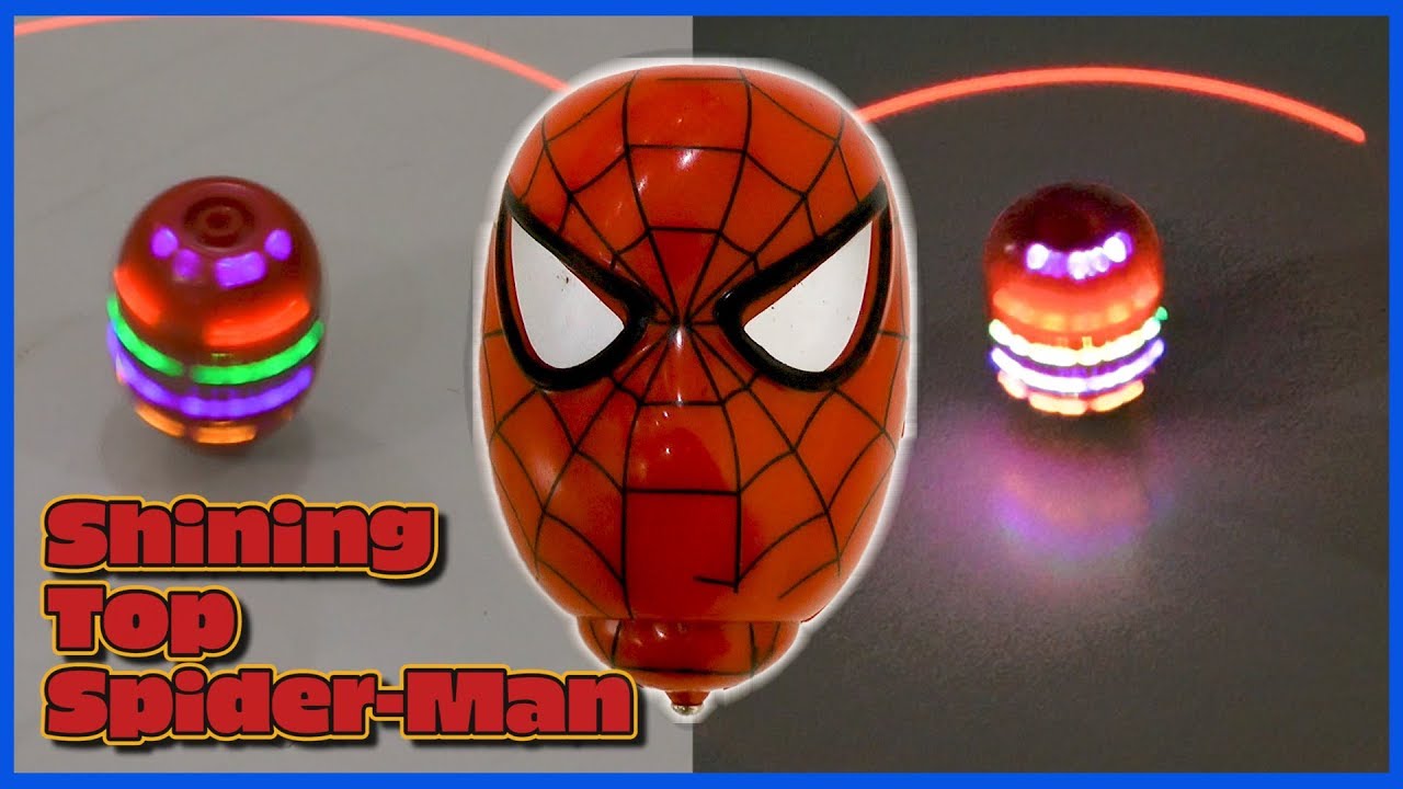 Toys Spinning Top | Light Up Shining Spider-Man | Colorful Flashing and Music Top Toy