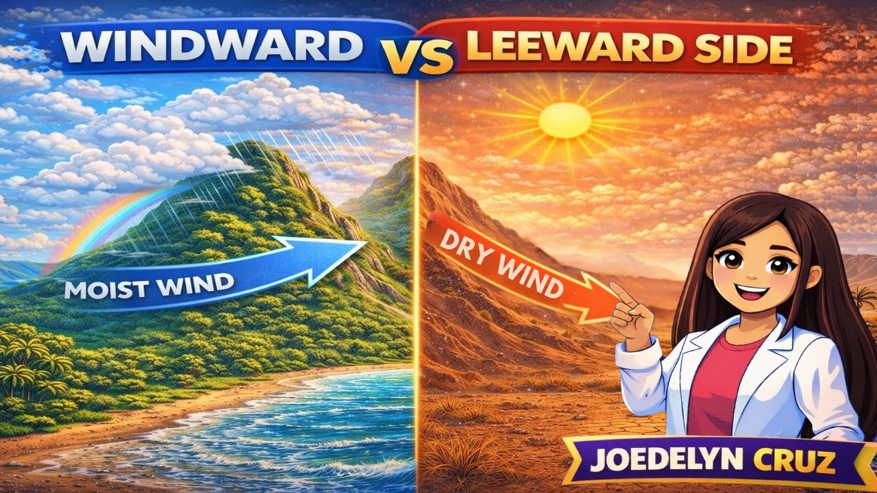 Windward vs Leeward Sides Explained | Rain Shadow Effect 🌧️🌤️