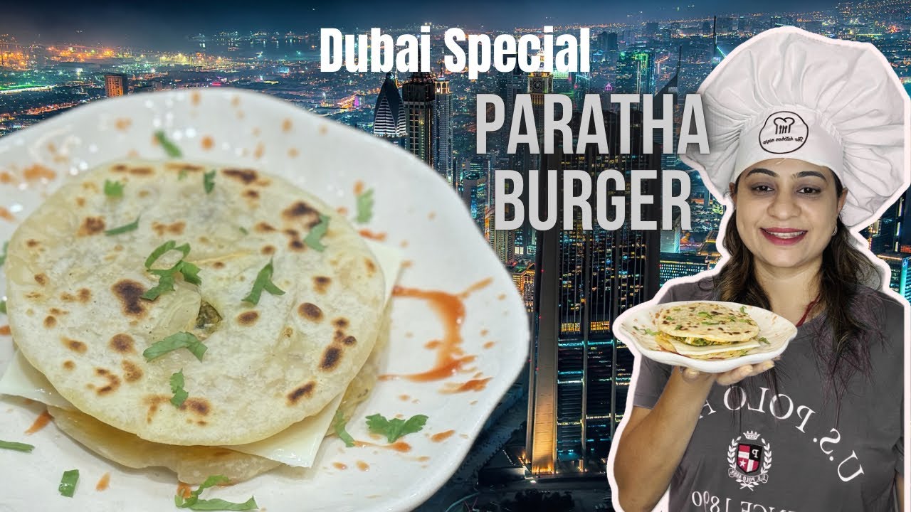 Jain Dubai Special Paratha Burger | No Onion No Garlic Street-Style Burger