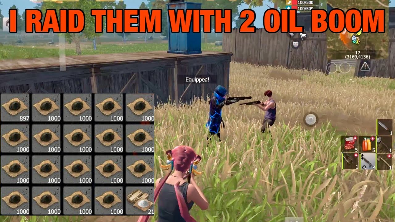 I KNOW HOW TO RAID BASE WITH 2 OIL BOOM // SOLO JUMPED IN 4 DAYS BLOODY // LAST ISLAND OF SURVIVAL
