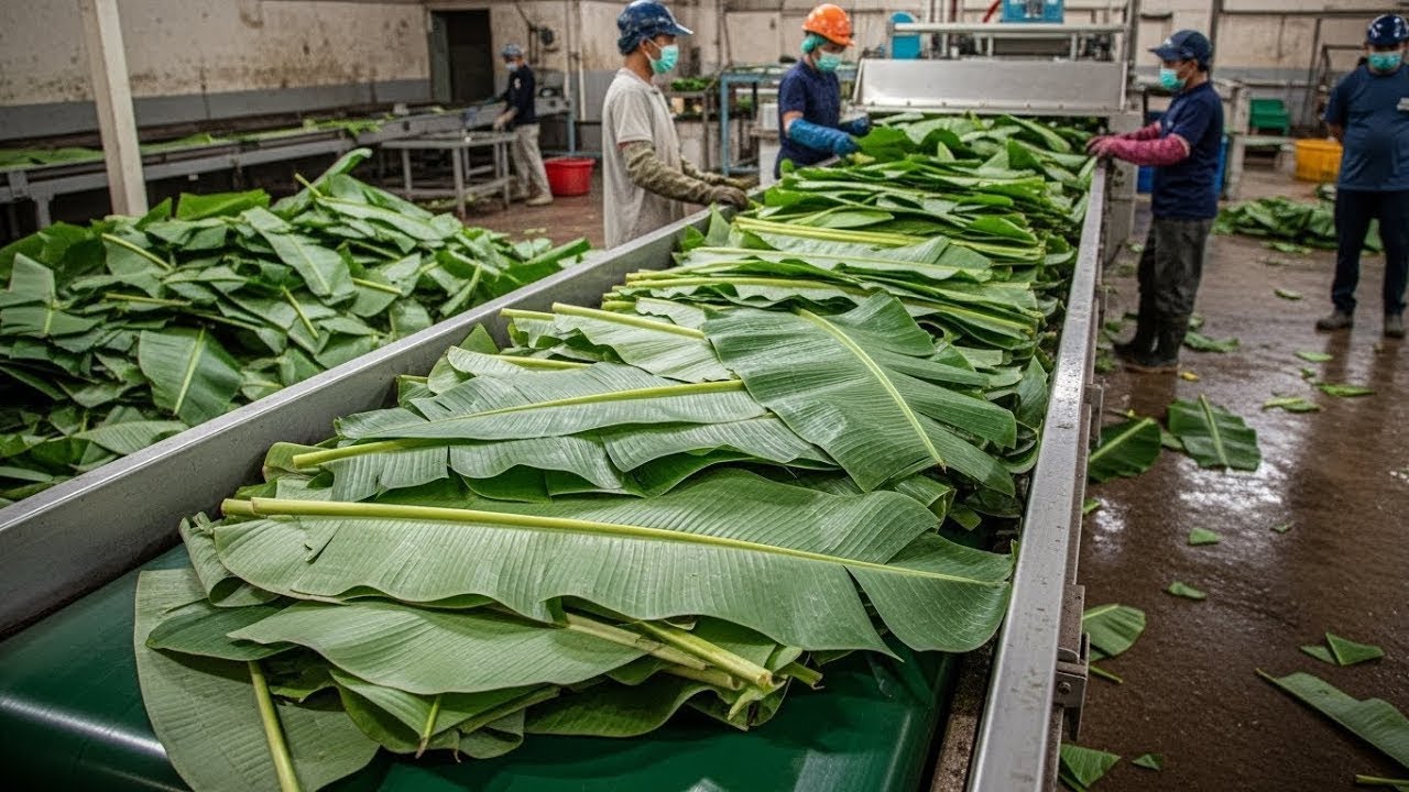 Inside the Largest High-Tech Banana Leaf Processing Factory You’ve Never Seen Before
