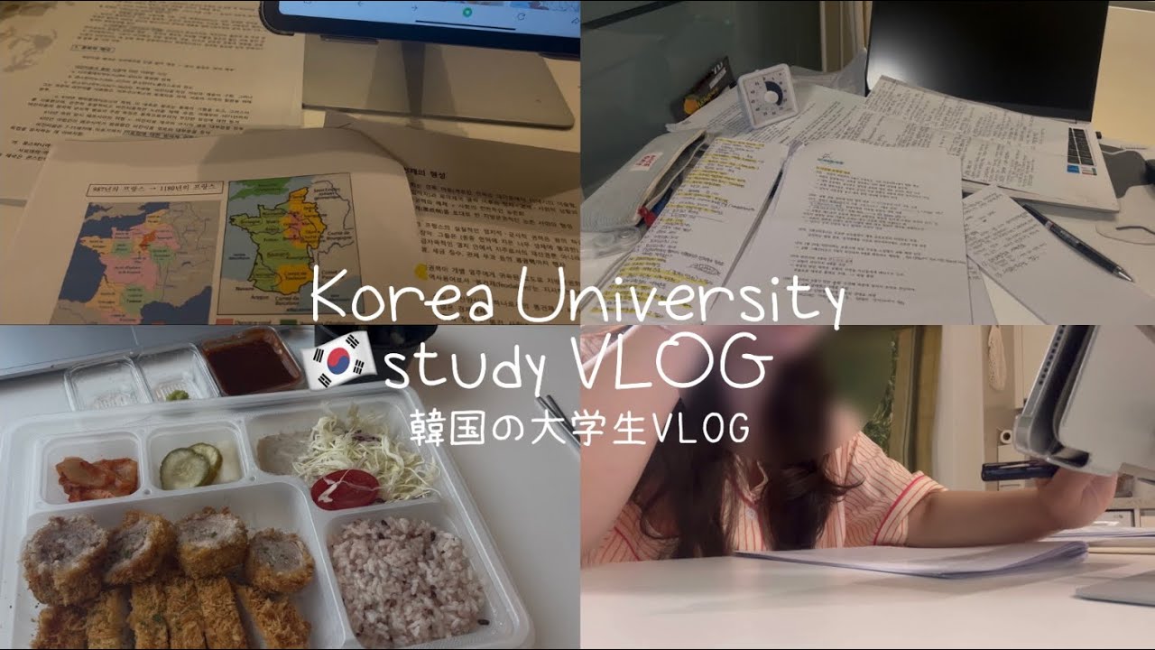🇰🇷Korea Uni Study VLOG / 韓国の大学生 /Final exam Study  / 韓国学生 / 試験勉強 /試験期間 / examination period