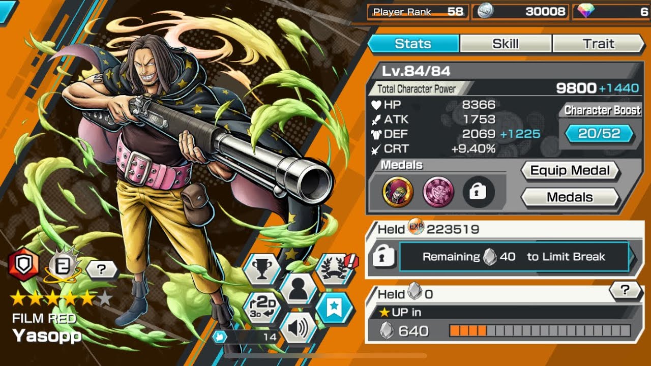 5* FILM RED YASOPP GAMEPLAY | OPBR | ONE PIECE BOUNTY RUSH
