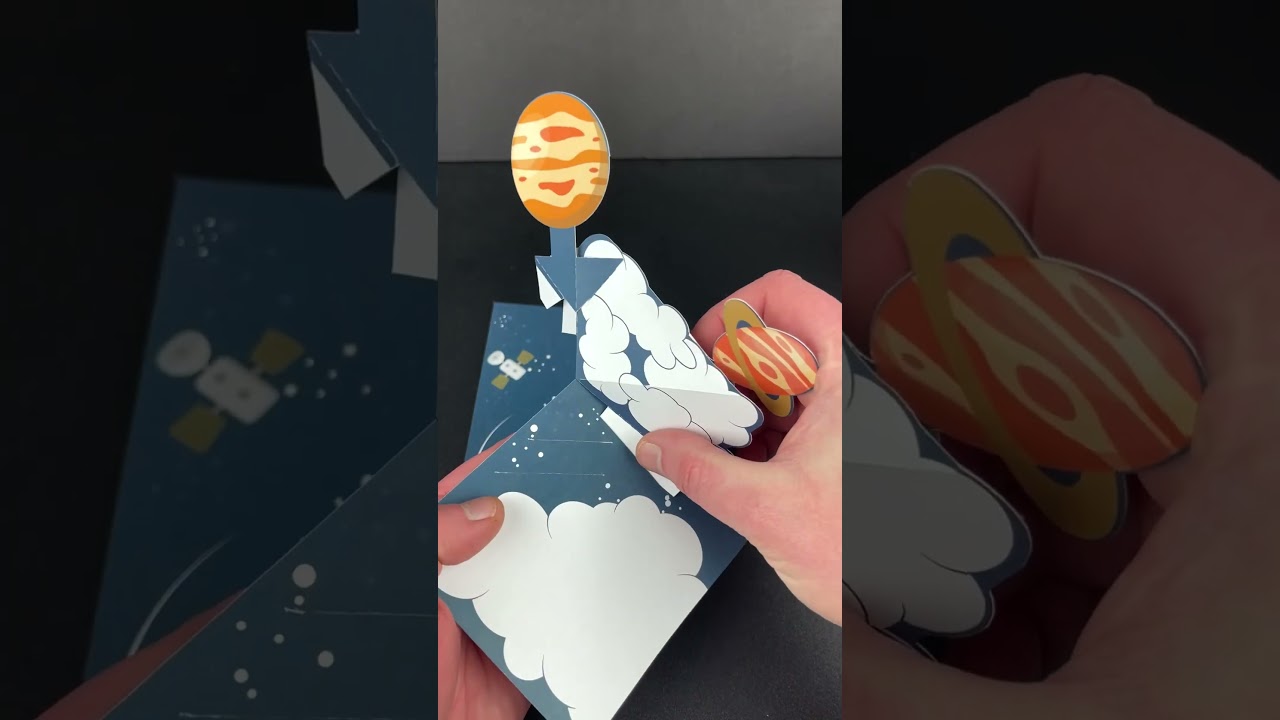 Let’s assemble a cosmic birthday pop-up card. 🚀 🪐  