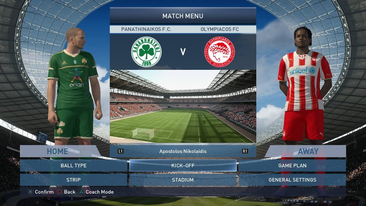 Pro Evolution Soccer 2015: Παναθηναϊκός-Ολυμπιακός