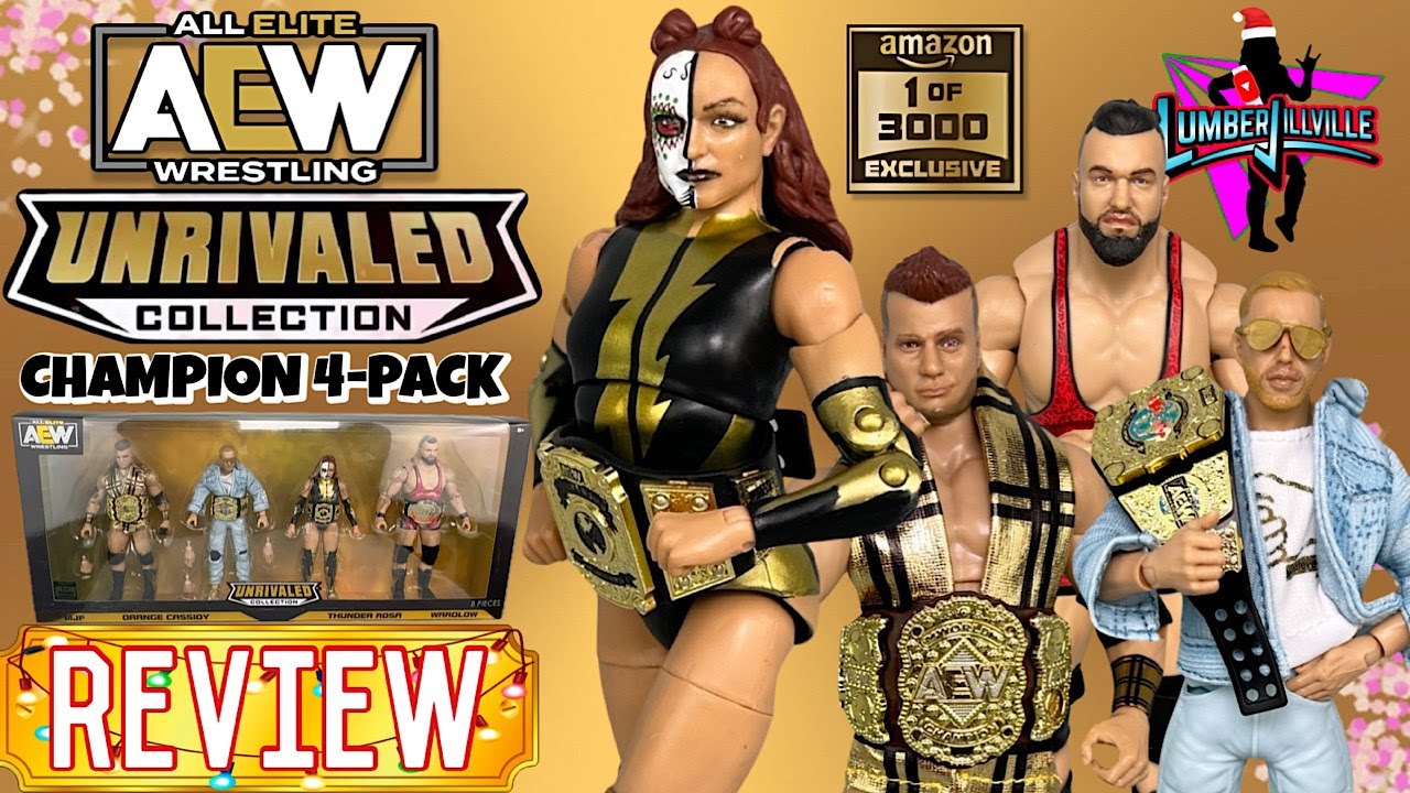 AEW Unrivaled 1/3000 Champions Pack Unboxing/Review! Wrestling Figure Review