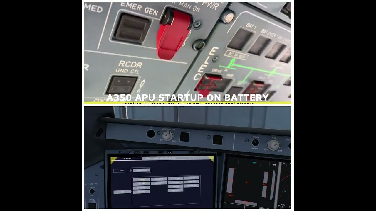 Real Life Vs Aerofly FS Global Airbus A350 Cold and Dark Startup. Best Simulator