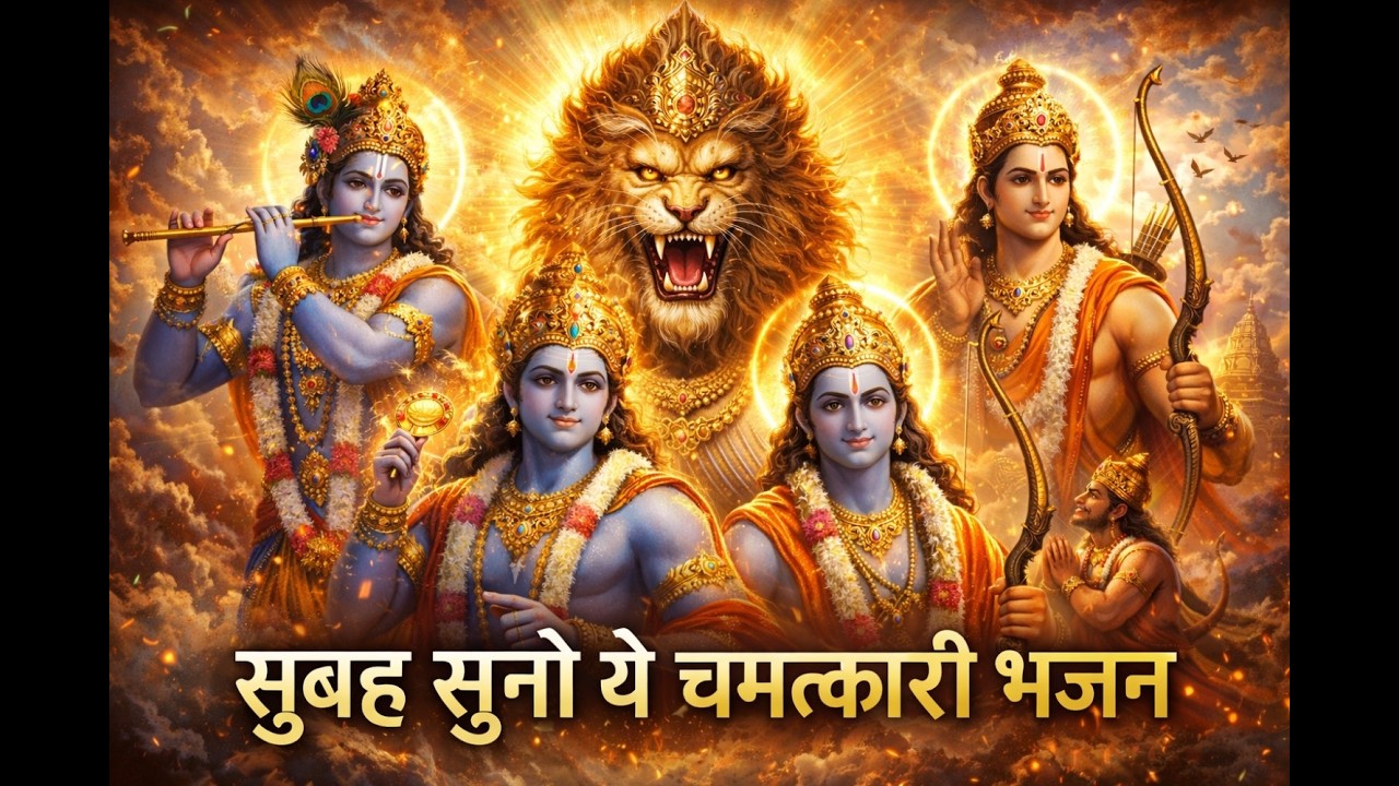 LIVE सुबह सुनो ये चमत्कारी भजन | Narasimha Vishnu Ram Krishna Bhajan |  Energy Bhakti