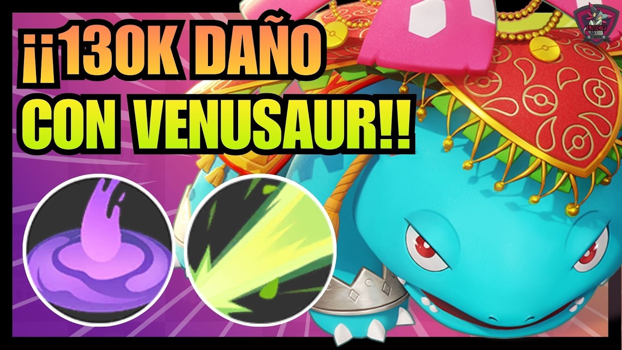 130K DE DAÑO CON VENUSAUR🥵MEJORES OBJETOS Y MEDALLAS⭐BUILD VENUSAUR POKEMON UNITE