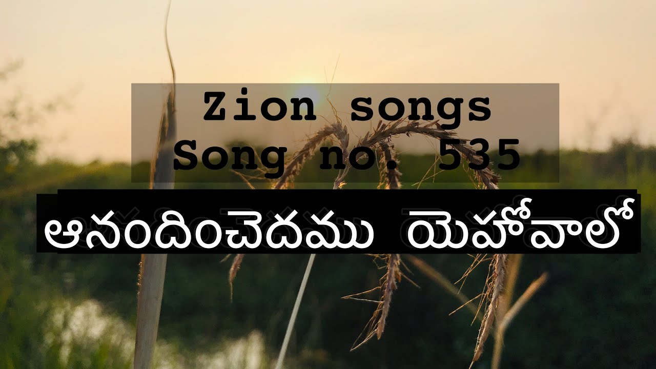 ఆనందించెదము యెహోవాలో | Aanandinchedamu yehovalo | Zion song - 535 | Bro. B Timothy | Philadelphia