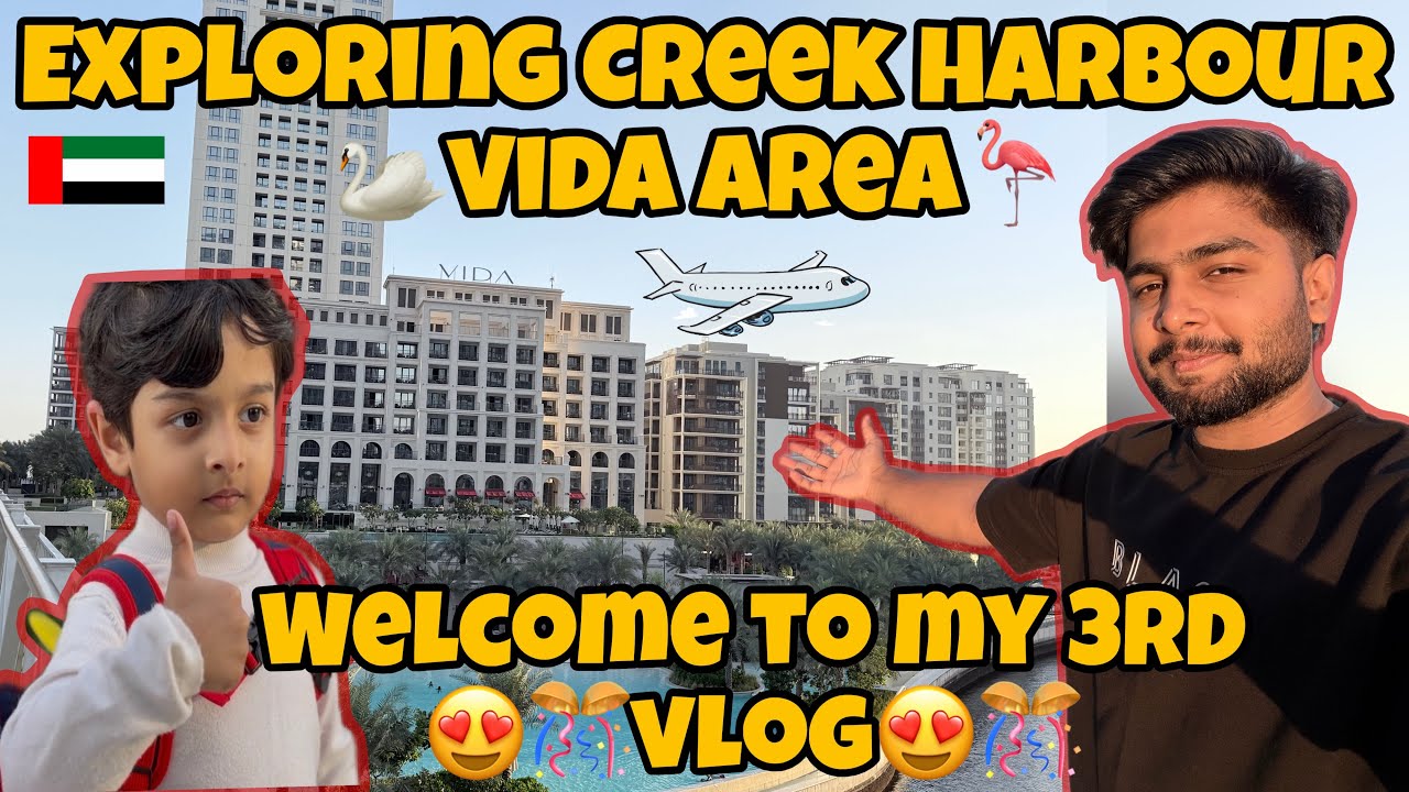 | Exploring Creek Harbour Vida Area 😍😍| Eating breakfast Like Sparrow24 😂😂 | ❤️ Joyful Vlog ❤️ 