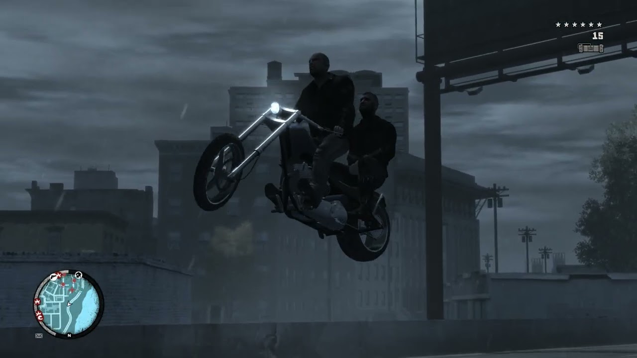 GTA IV TLaD: 6 star chase and escape(Thanks to Italian mafia lol) / Air hockey party with clay