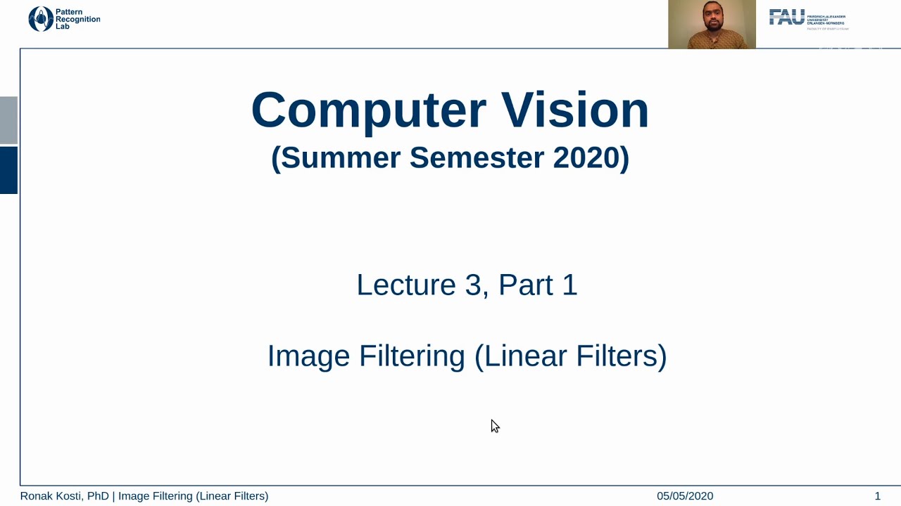 Image Filtering - Linear Filters (Lecture 3, Part 1)