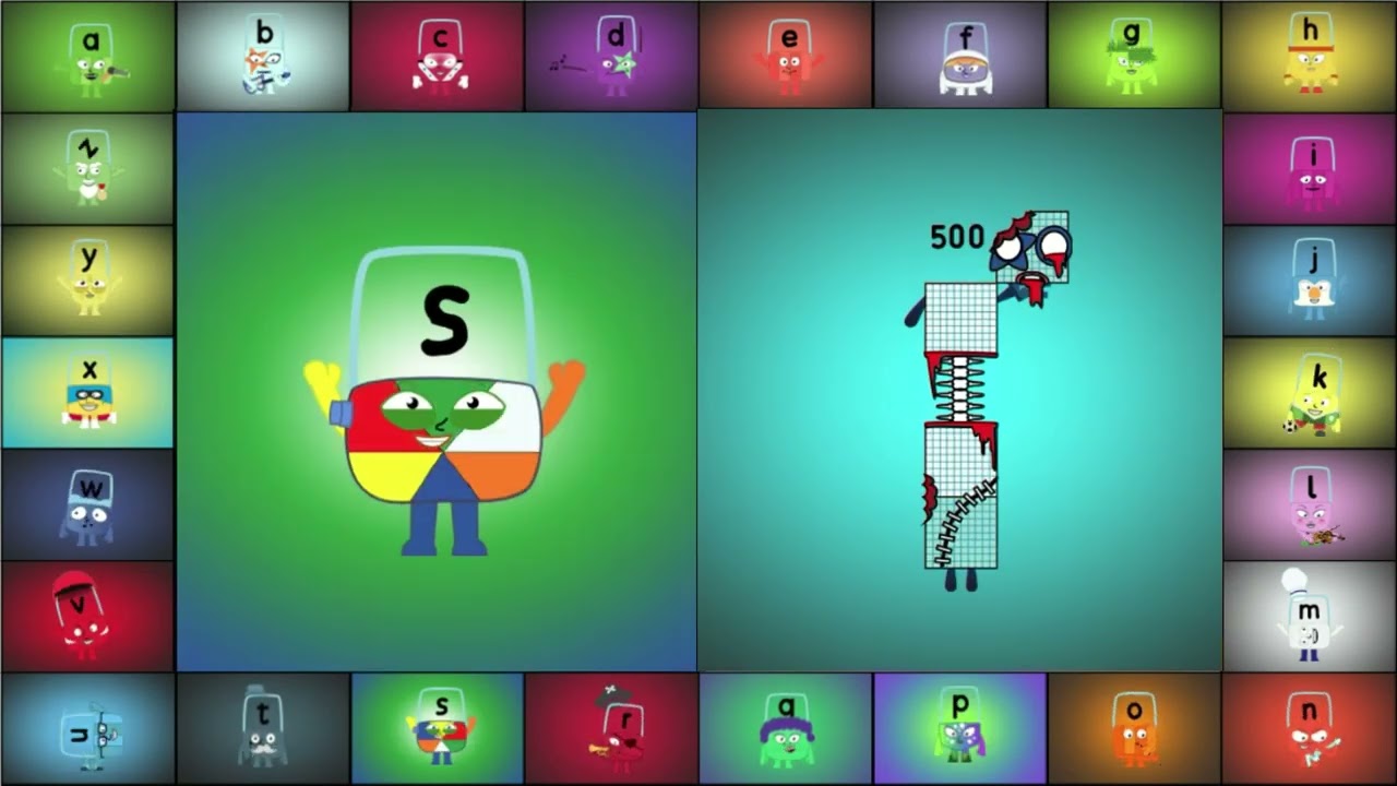 Numberblocks (100-1000) Zombieblocks Vs Alphablocks (A-Z) |The Ultimate Showdown!