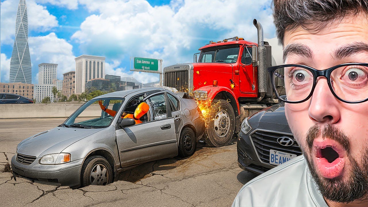 ACCIDENTES POR BACHES EN LA CARRETERA 😱 | BeamNG Drive