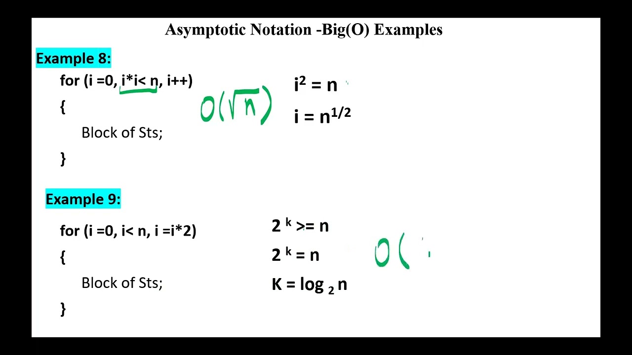 Asymptotic Notation-  Big-O Examples   Big-O التدوين المقارب - أمثلة على ايجاد التعقيد