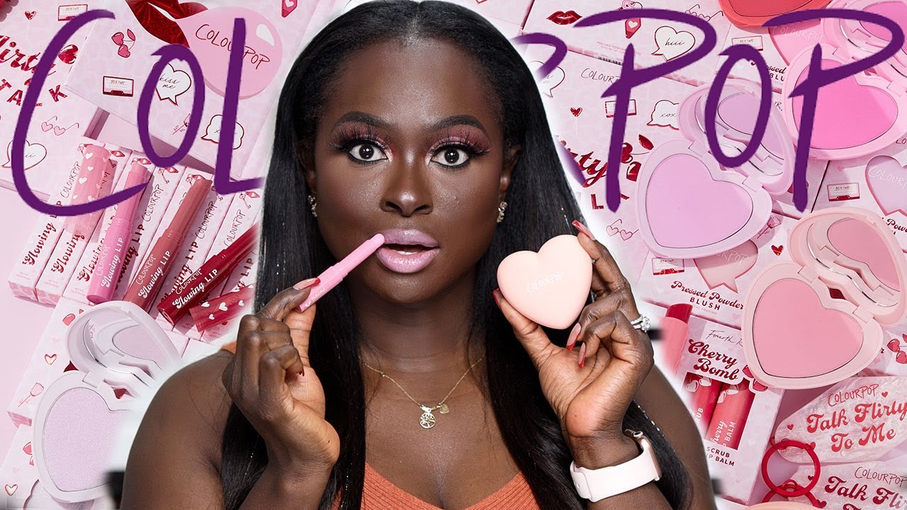 No More Pastels For Colourpop? 😱Flirty Talk Collection + Valentine's Day Makeup Tutorial | Ohemaa