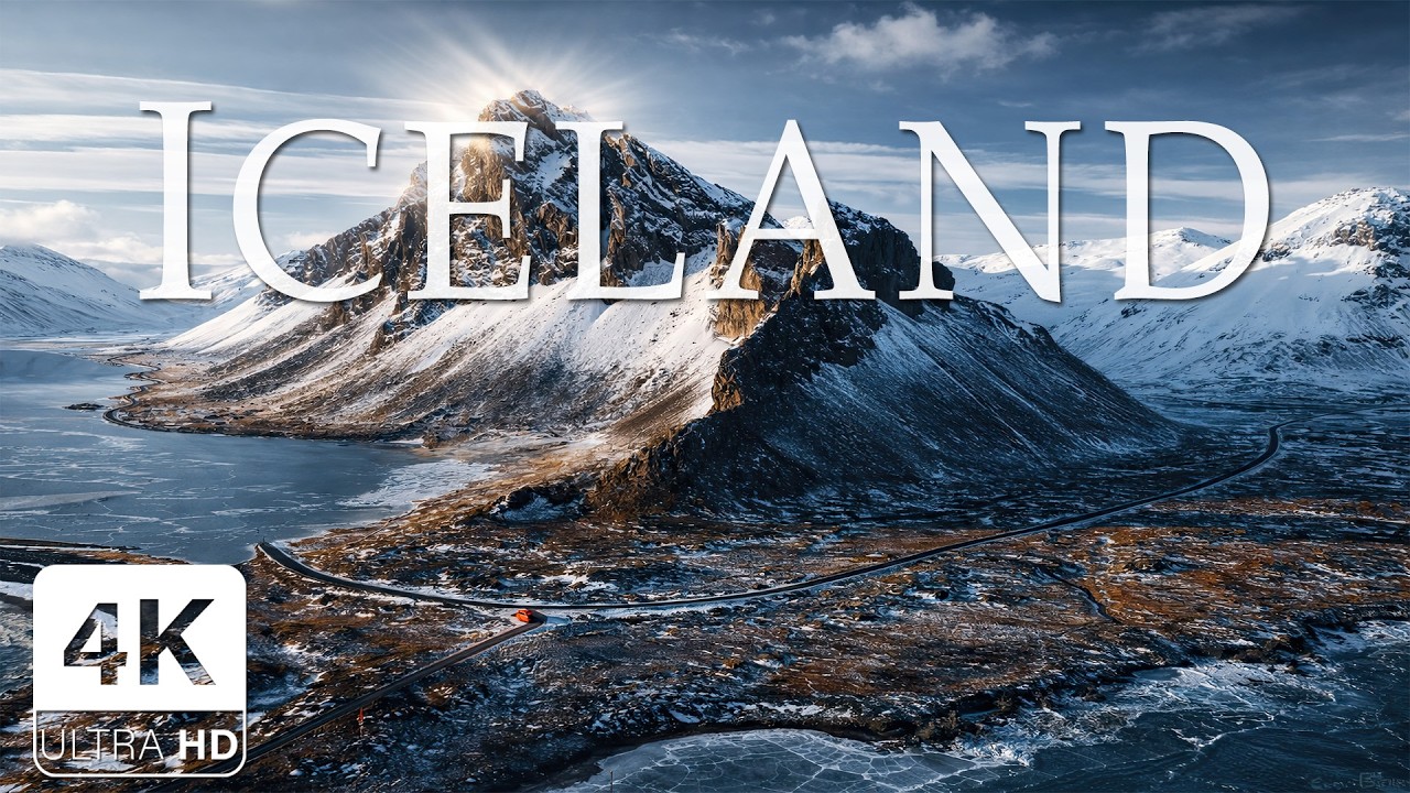 Iceland 4K Winter Wonderland – Peaceful Piano Music & Nature Relaxation