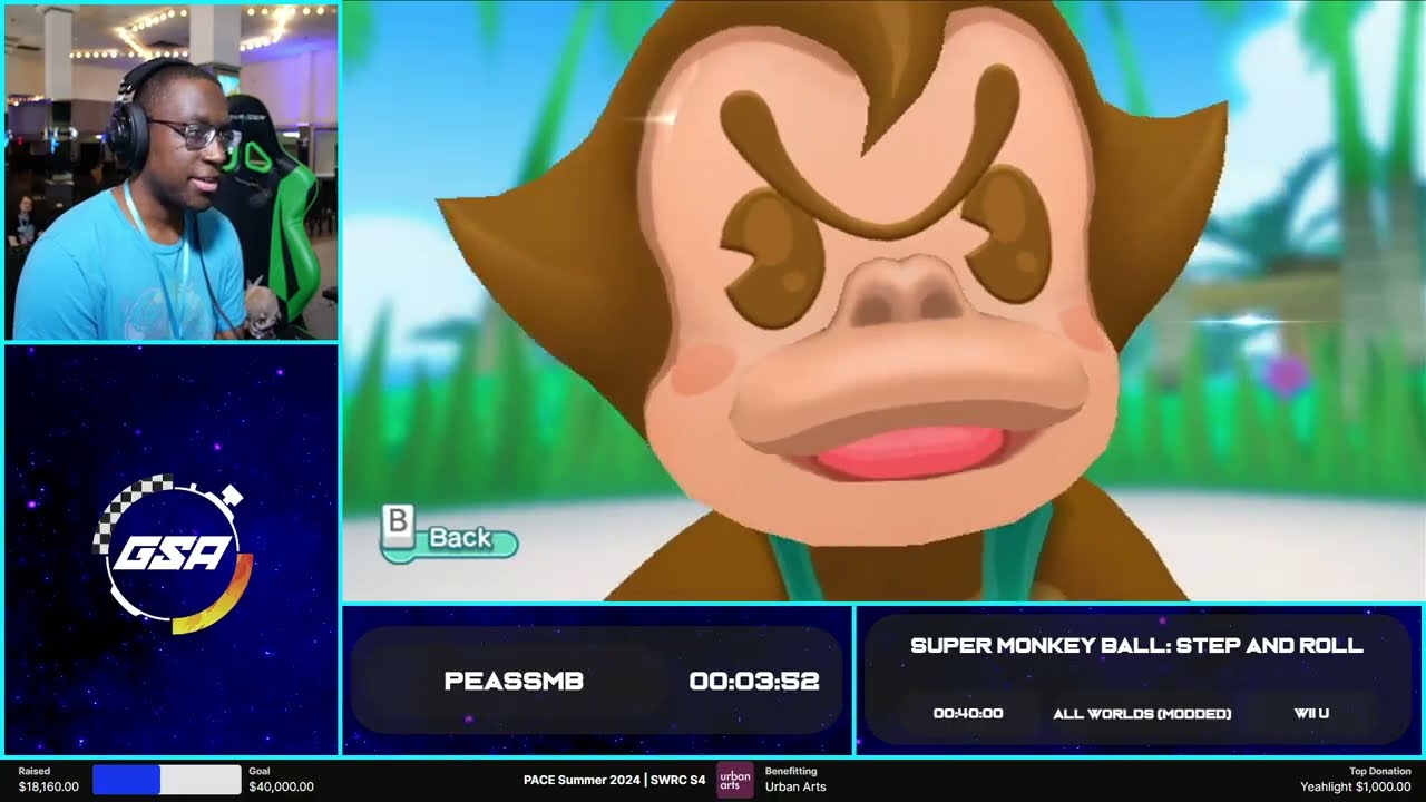 Super Monkey Ball: Step and Roll Speedrun by PeasSMB in 0:30:22 | PACE Summer 2024
