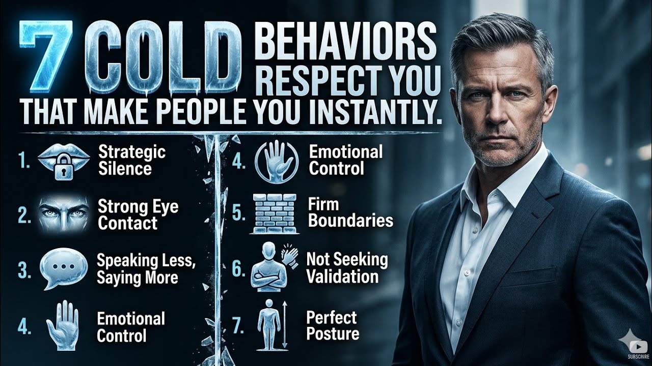 7 cold behaviors that make people respect you instantly 
