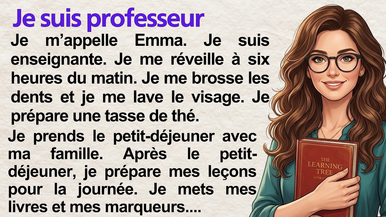 I Am a Teacher 🌟| Learn French with Simple Story | 100+ Daily Useful Sentences (French A1–A2)