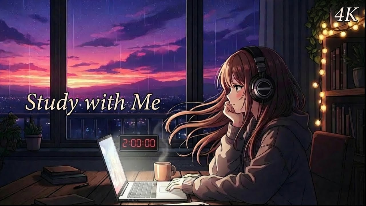 Study with Me 📚 | Background Music to Focus for 2 Hours Straight | Study Timer ⌚