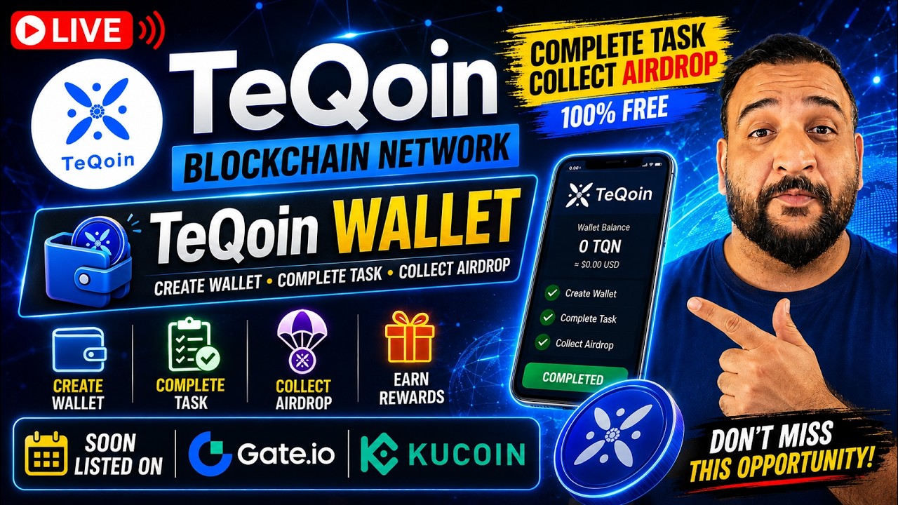 🔴 LIVE: TeQoin Airdrop Guide | Create Wallet & Complete Tasks | Gate.io & KuCoin Listing Soon