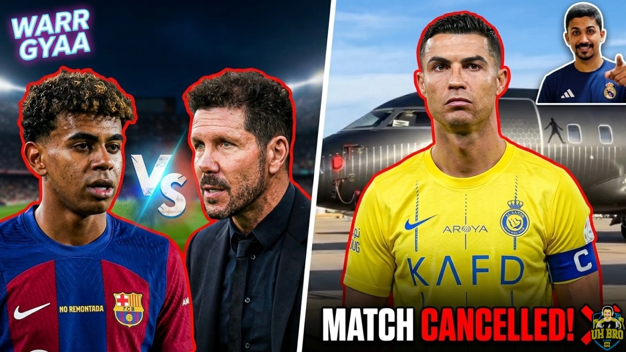 CRISTIANO OUT ❌ Al Nassr Postponed! Barcelona vs Atletico Drama & PL Predictions