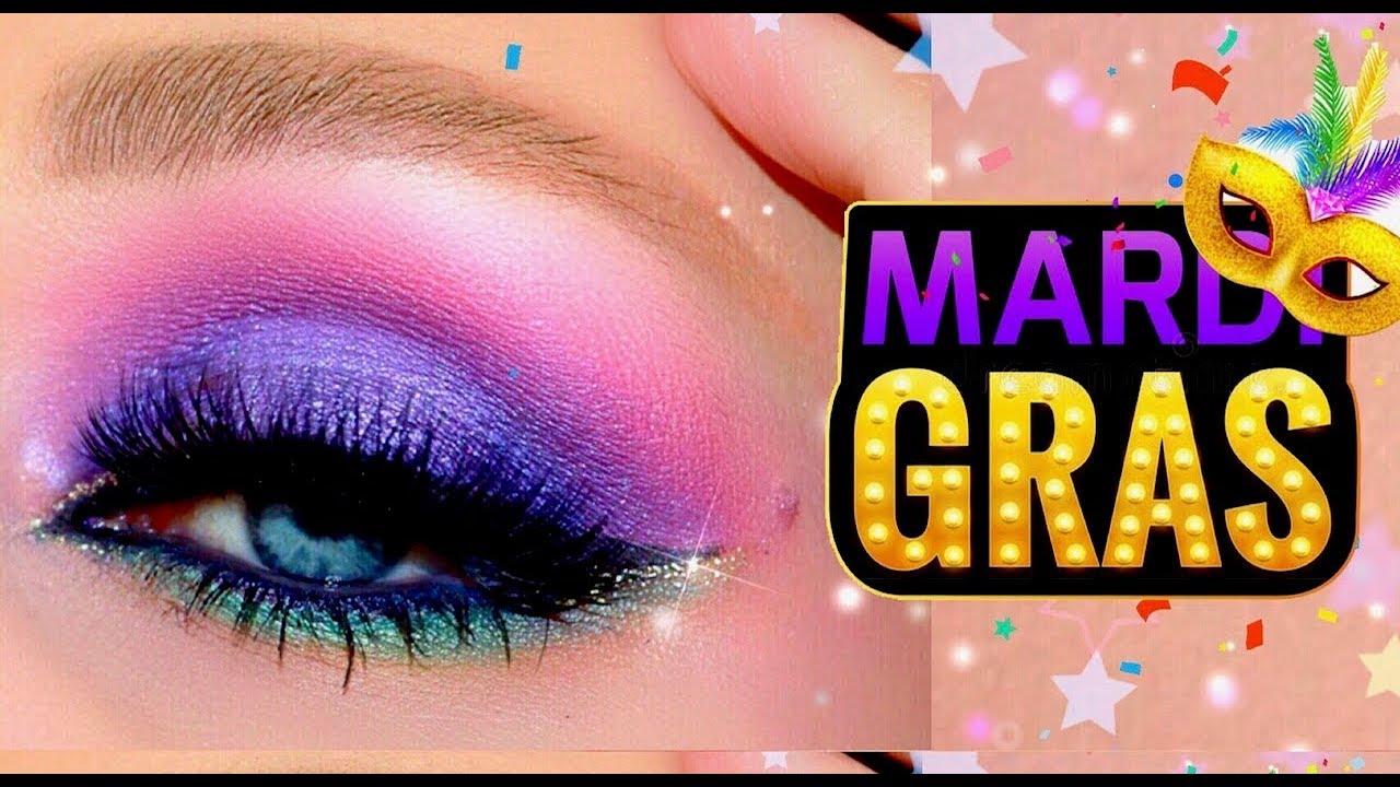 ULTRAVIOLET MARDI GRAS EYE TUTORIAL | PURPLE GREEN & GOLD SPOTLIGHT EYE MAKEUP