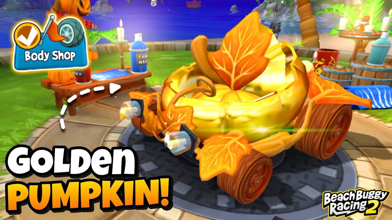 🎃 Pumpkin Gold Car!!! - Screamin' Jack Gold Skin - Beach Buggy Racing 2 || #bbr2