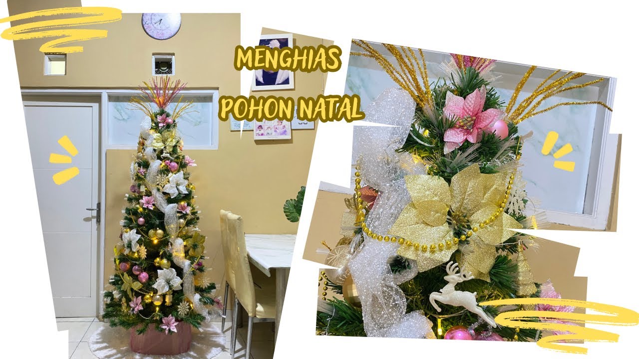 MENGHIAS POHON NATAL 2023 | POHON NATAL BIASA JADI MEWAH | DECORATE CHRISTMAS TREE