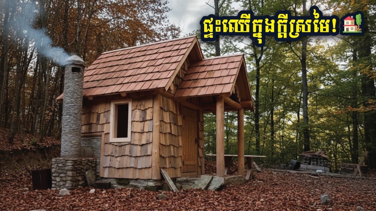 ជីវិតក្រោយចូលនិវត្តន៍ សង់ផ្ទះឈើក្នុងព្រៃតែម្នាក់ឯង និង បោះជំរុំក្នុងព្យុះព្រិលដ៏ត្រជាក់ ❄️🏕️