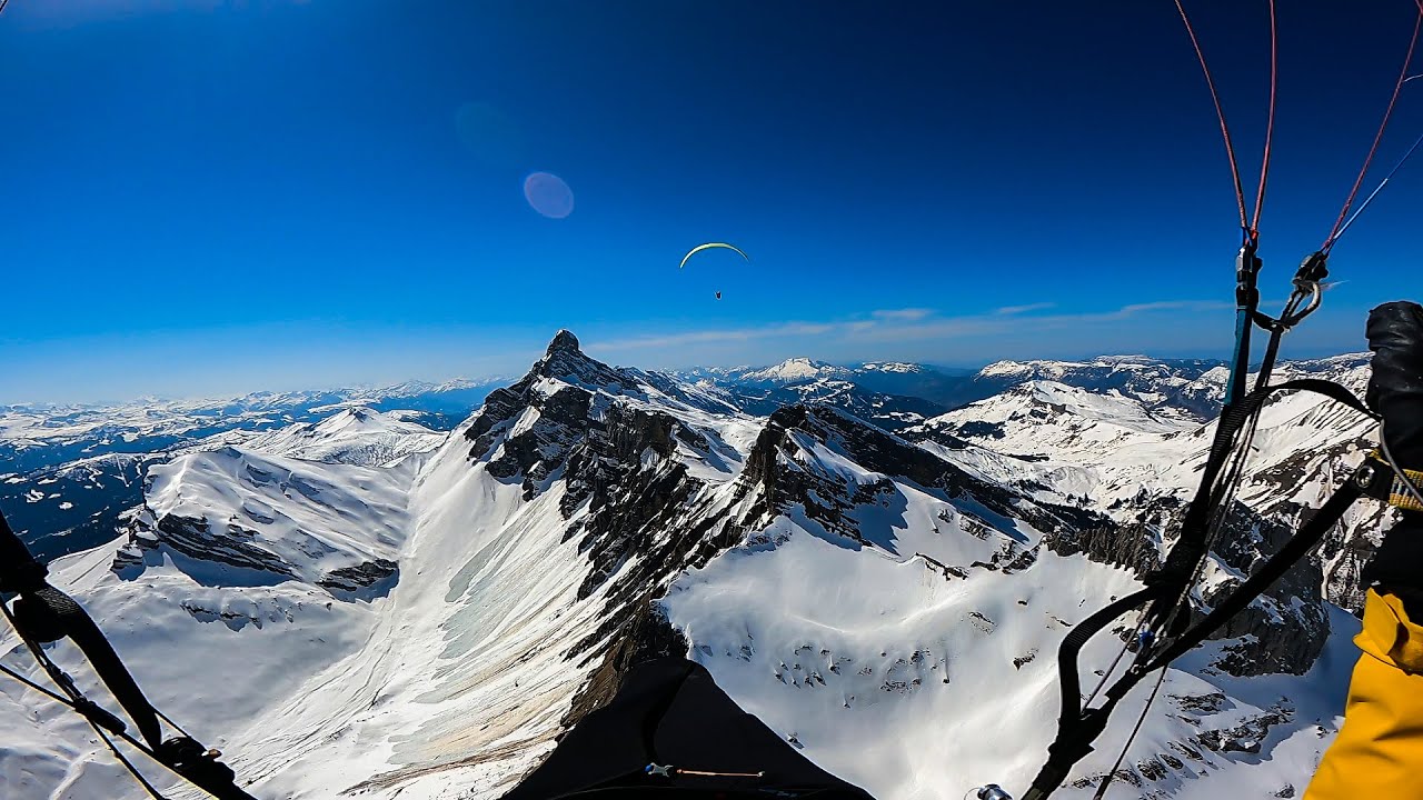 XC Paragliding in the Alps - 135km Distance flight triangle Aravis - Bauges