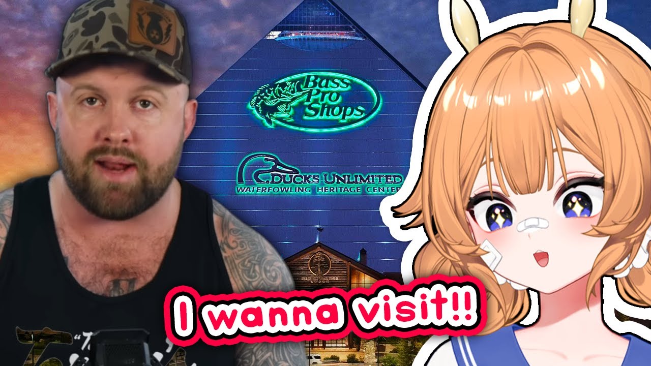 German Vtuber reacts to The Most AMERICAN Thing EVER - Bass Pro Shops | The Fat Files Reaction