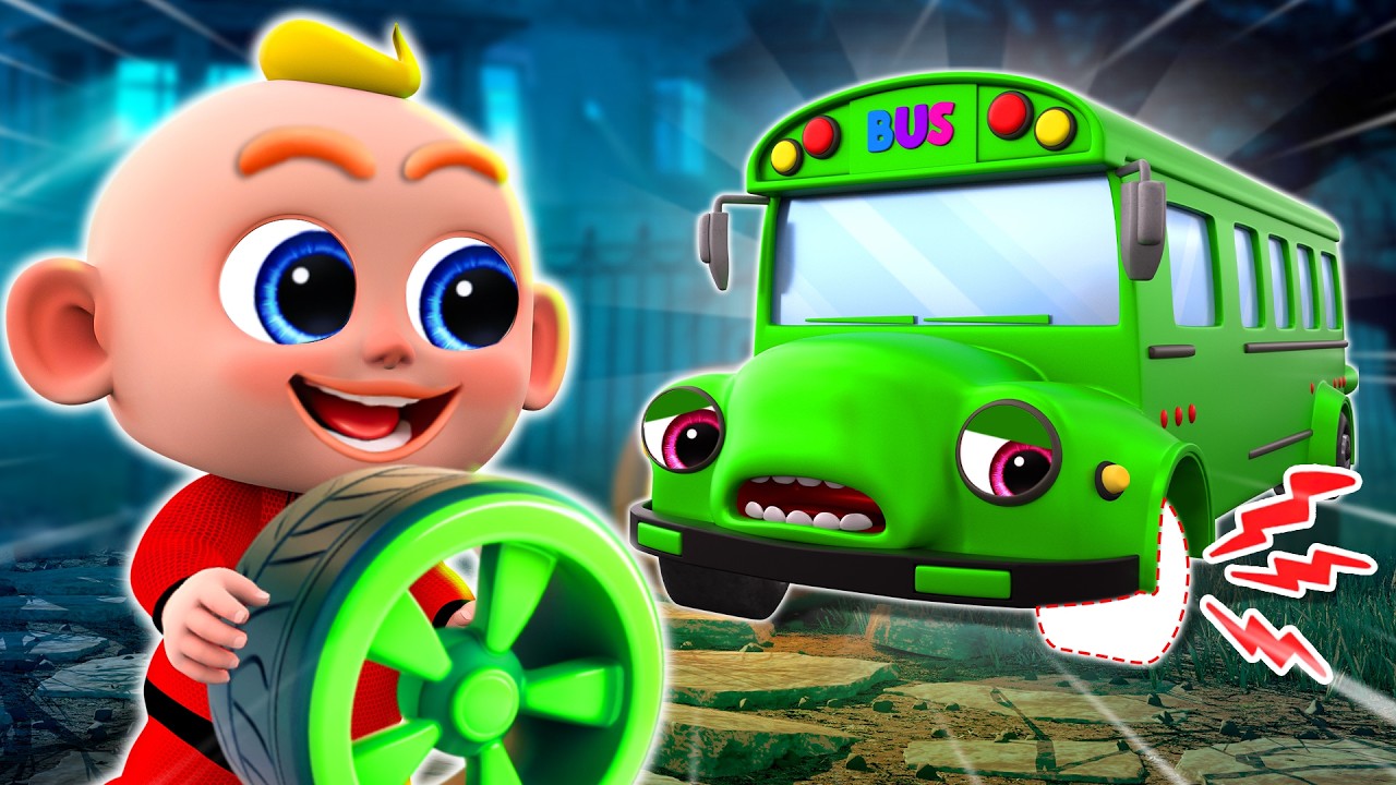 Wheels On The Green Bus | Funny Song | Nursery Rhymes & Kids Songs | Animal PIB MrCars