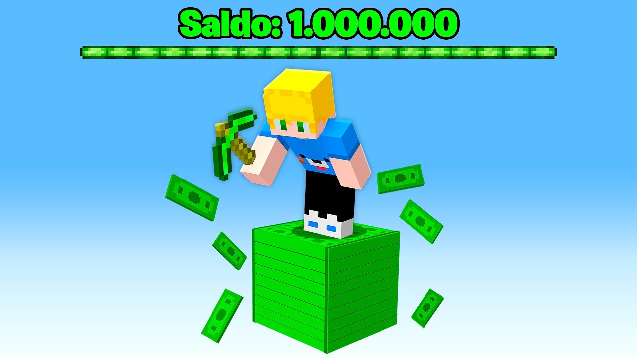 SOBREVIVI em 1 BLOCO DE RICO no Minecraft!