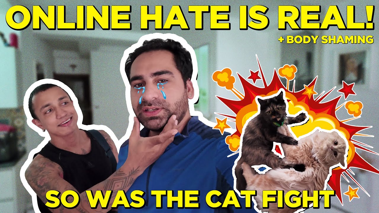 Body Shaming Online + Cat Fight at Home 💬 | Real Life of a Queer Couple 🏳️‍🌈 