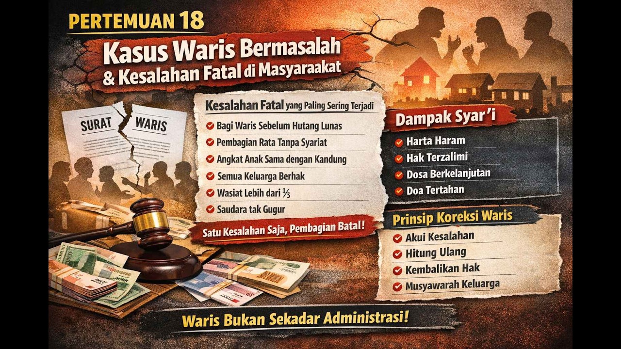PERTEMUAN 18 Kasus Waris Bermasalah & Kesalahan Fatal di Masyarakat